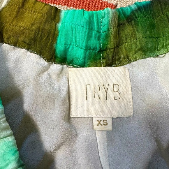 ANTHROPOLOGIE ~TryB Arbor Silk Open Sided Pants - beach cover up culottes - Picture 3 of 8